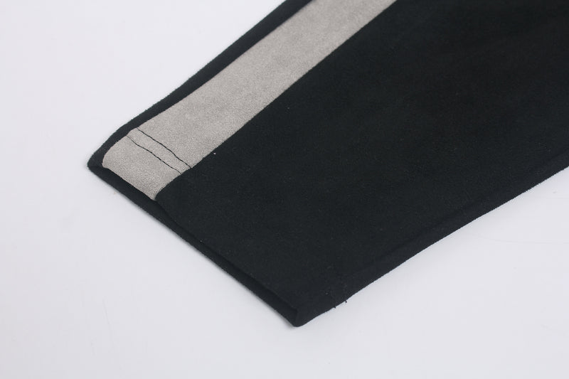 GLFS Colorblock-Langarmshirt mit wiederkehrendem Zyklusmotiv – Streetwear mit Kontrasteinsätzen
