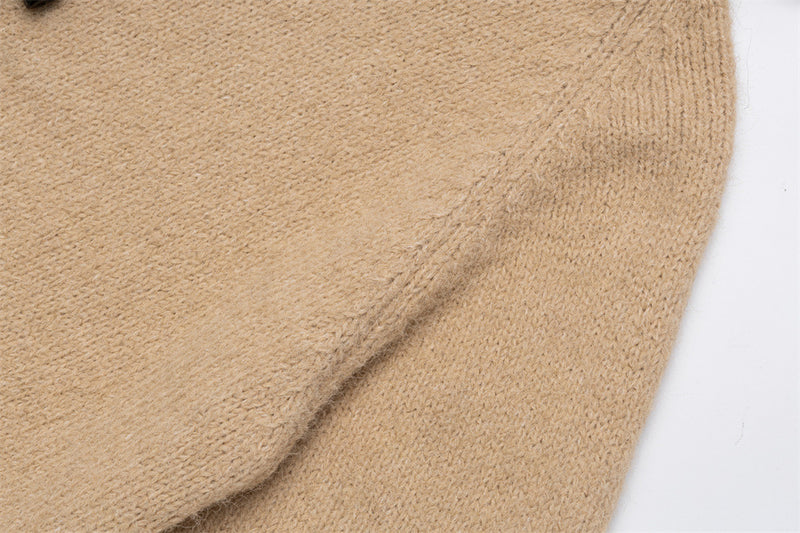 Gilet cardigan tricoté à capuche et boutons brandebourg – Veste pull homme ajustée