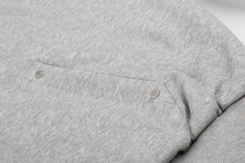 Faux Fur Trim Hooded Zip Jacket with Sherpa Lining & Buckle Detail