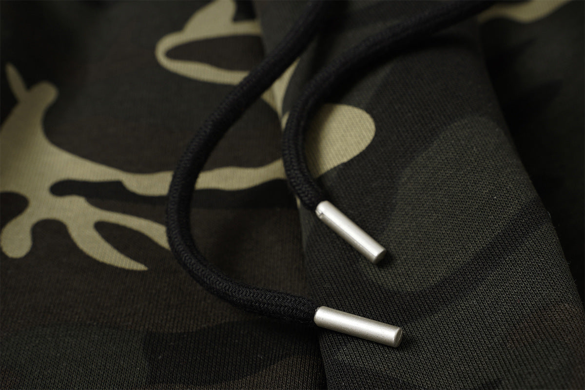 Wide-Leg Camo Sweatpants – Baggy Streetwear Joggers with Drawstring Waist