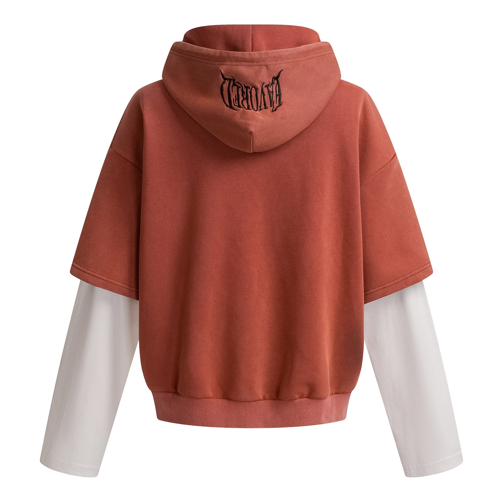 Sudadera de hombre con efecto de dos piezas – Gráfico desgastado «09» y estilo urbano lavado