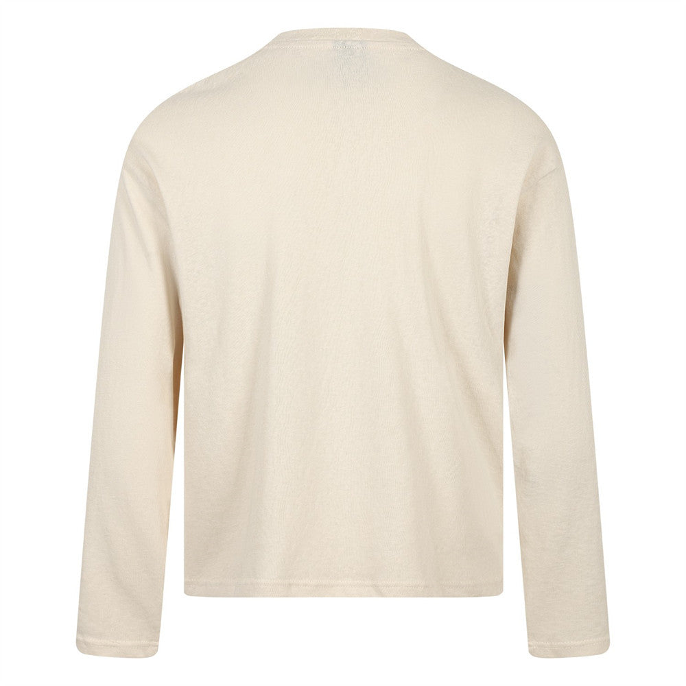 Floral Print Long-Sleeve T-Shirt – Men's Relaxed Fit Crew Neck
