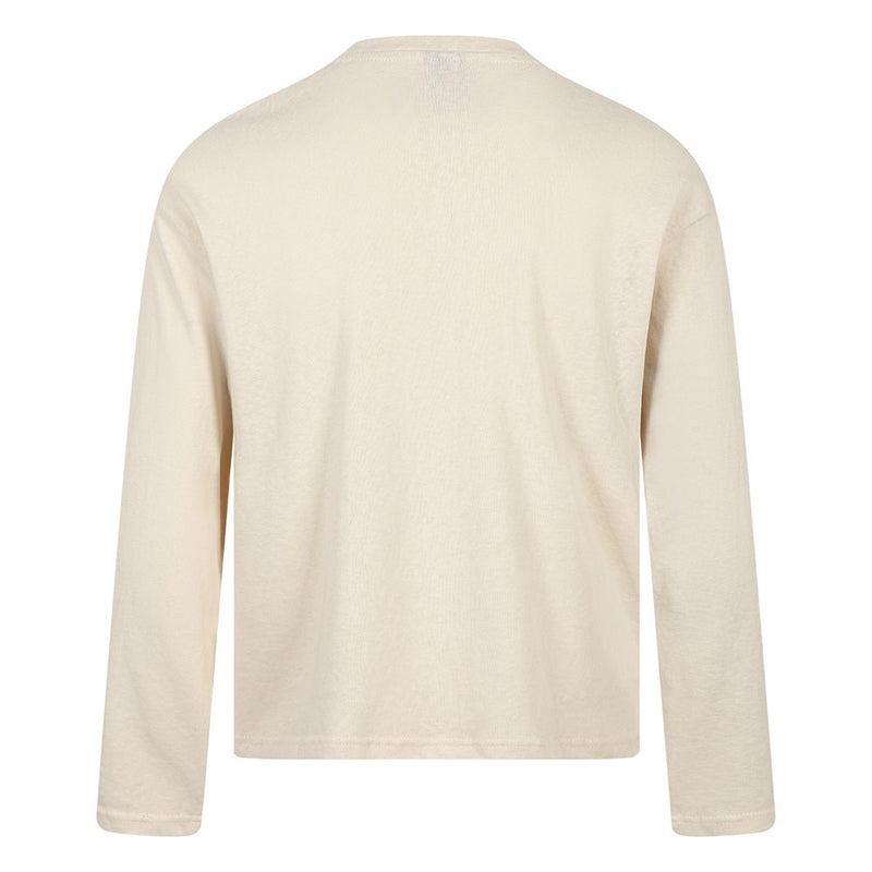 Floral Print Long-Sleeve T-Shirt – Men's Relaxed Fit Crew Neck