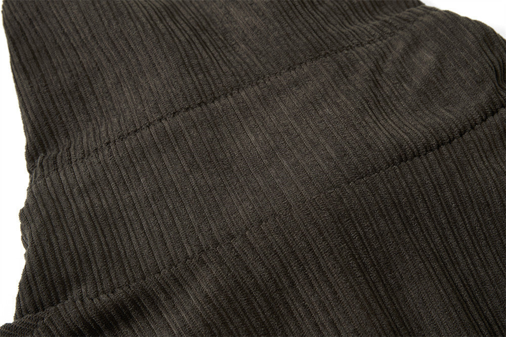 Chaqueta corta con cremallera y cuello alto - Corte holgado y textura de canalé