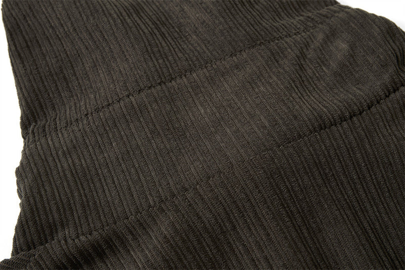 Chaqueta corta con cremallera y cuello alto - Corte holgado y textura de canalé