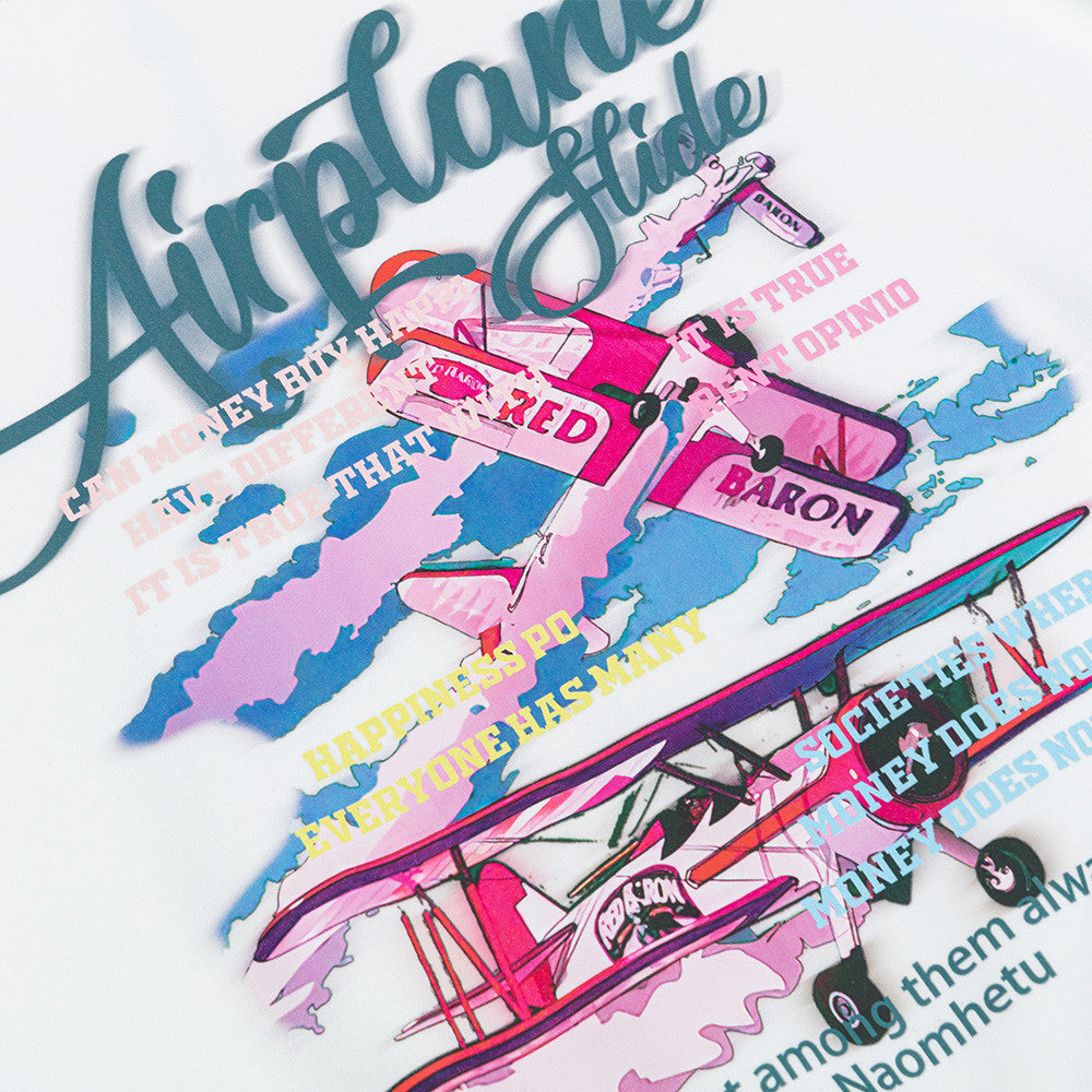Sudadera oversize con capucha y gráfico de avión – Sudadera urbana para hombre