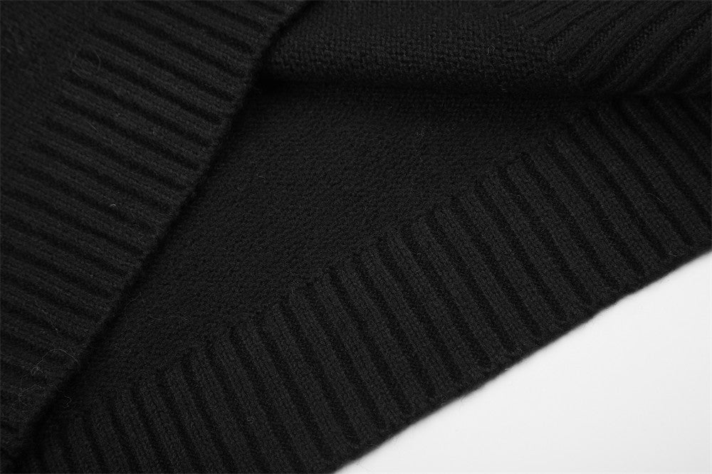 Herren-Pullover mit Reißverschluss – Cable-Knit-Half-Zip mit Streifen