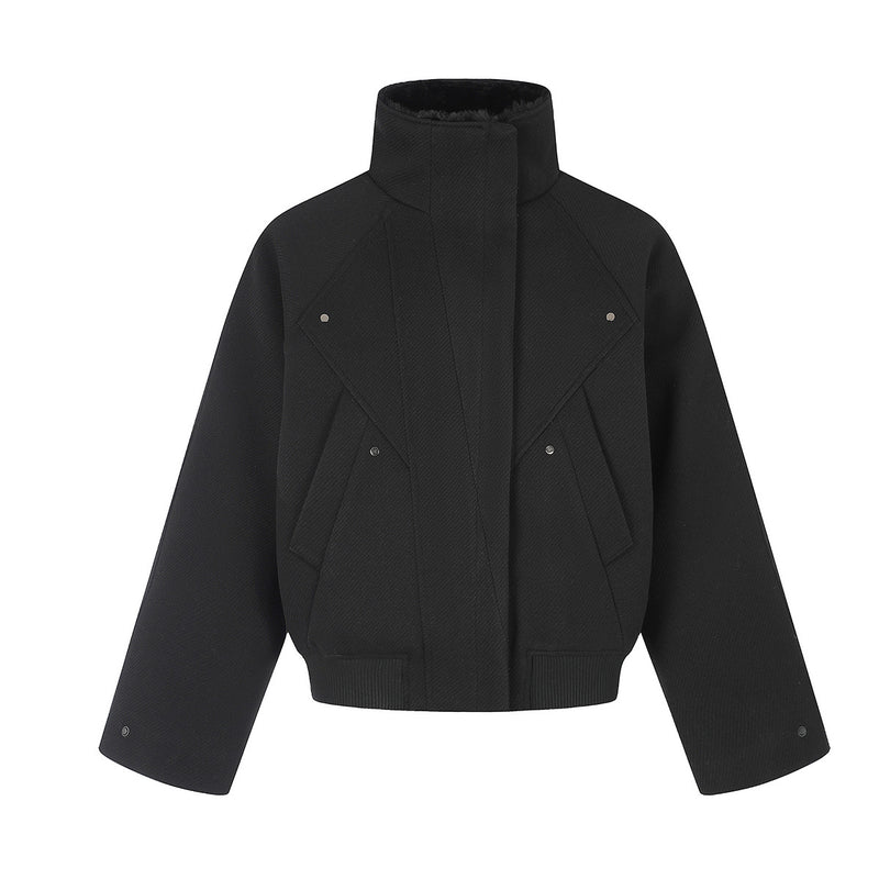Men's Oversized Bomber Jacket with Sherpa Collar – Padded Winter Coat
