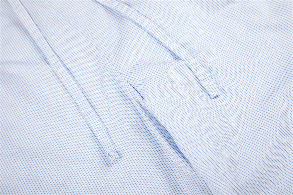 Wide-Leg Striped Trousers – Men's Relaxed Fit Straight-Cut Pants
