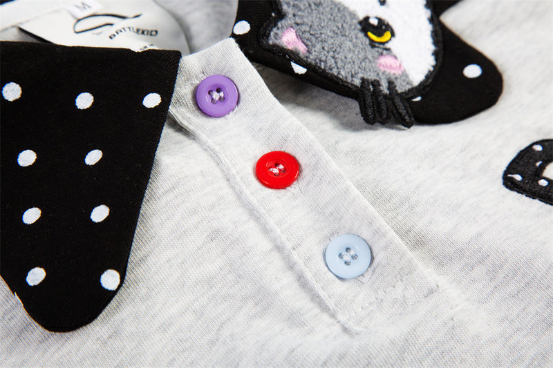BKids Battlekid Storm Anime Cat Embroidery Polo Shirt with ID Card Lanyard