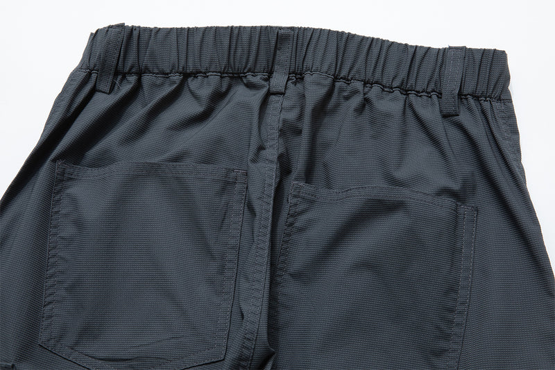 Wide-Leg Cargo Pants with Zipper Pockets – Ripstop Nylon, Relaxed Fit
