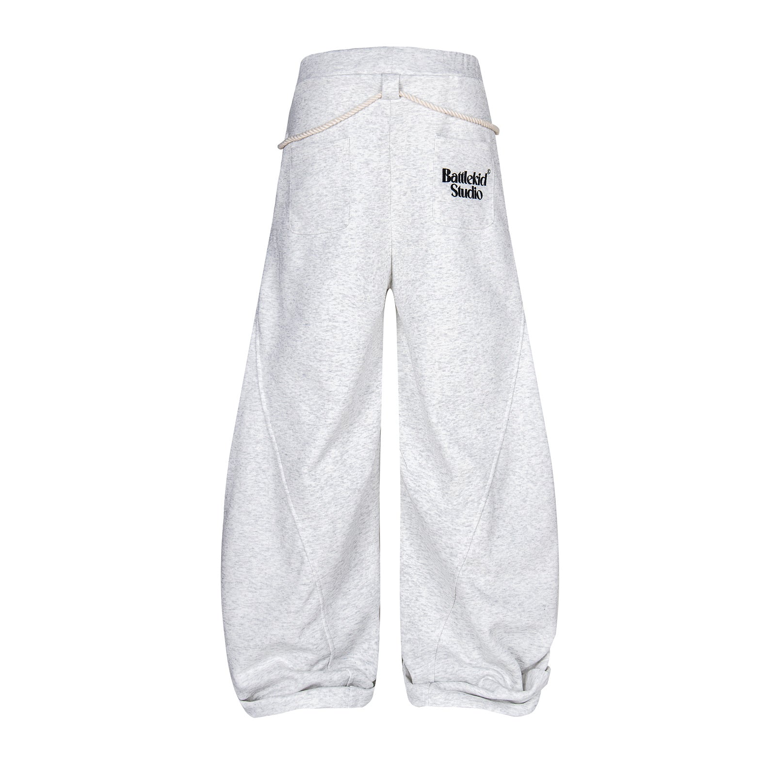 Wide-Leg Sweatpants with Rope Drawstring – Oversized Retro Streetwear Trousers