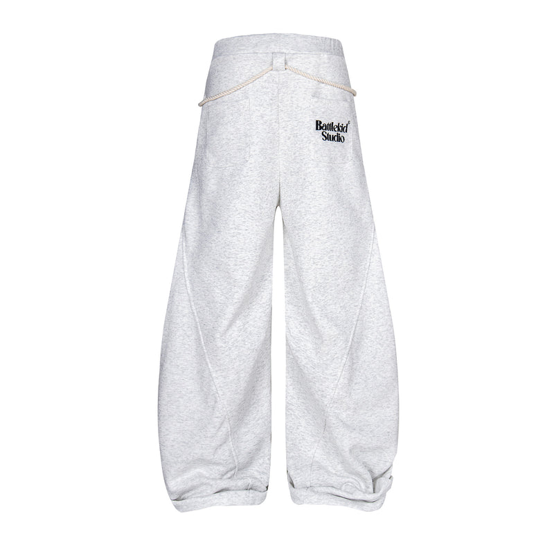 Wide-Leg Sweatpants with Rope Drawstring – Oversized Retro Streetwear Trousers