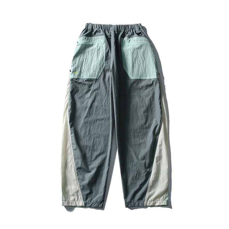 Wide-Leg Colorblock Track Pants – Relaxed Fit Outdoor Sport Trousers