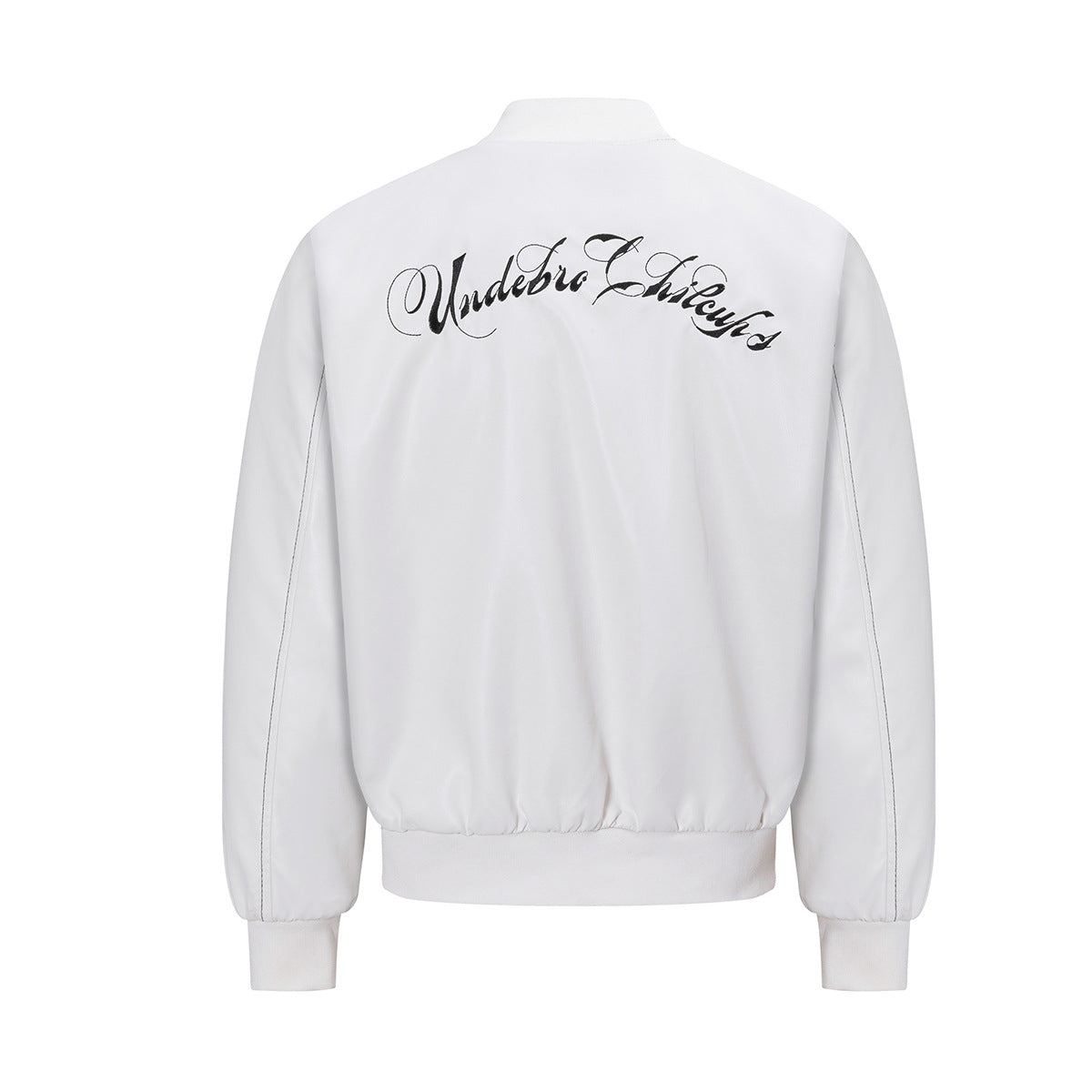 Veste en cuir zippée oversize – Bomber en PU à broderies gothiques tribales