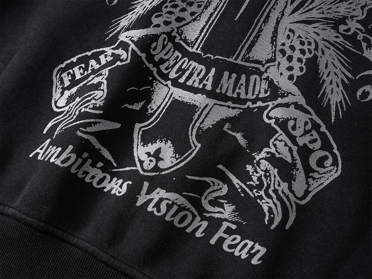 Zip-Hoodie mit Kapuze mit Teufelsohren – Gothic-Kreuz-Graphic-Sweatshirt im Streetwear-Stil