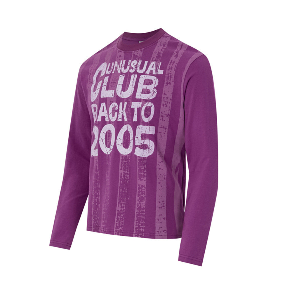 T-shirt manches longues graphique Unusual Club Back to 2005 – Coupe décontractée à col rond