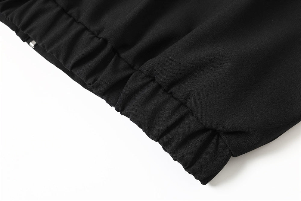 Men's Short Asymmetric Jacket with Airplane Clasp & Diagonal Placket