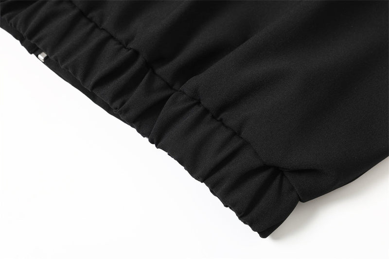 Men's Short Asymmetric Jacket with Airplane Clasp & Diagonal Placket