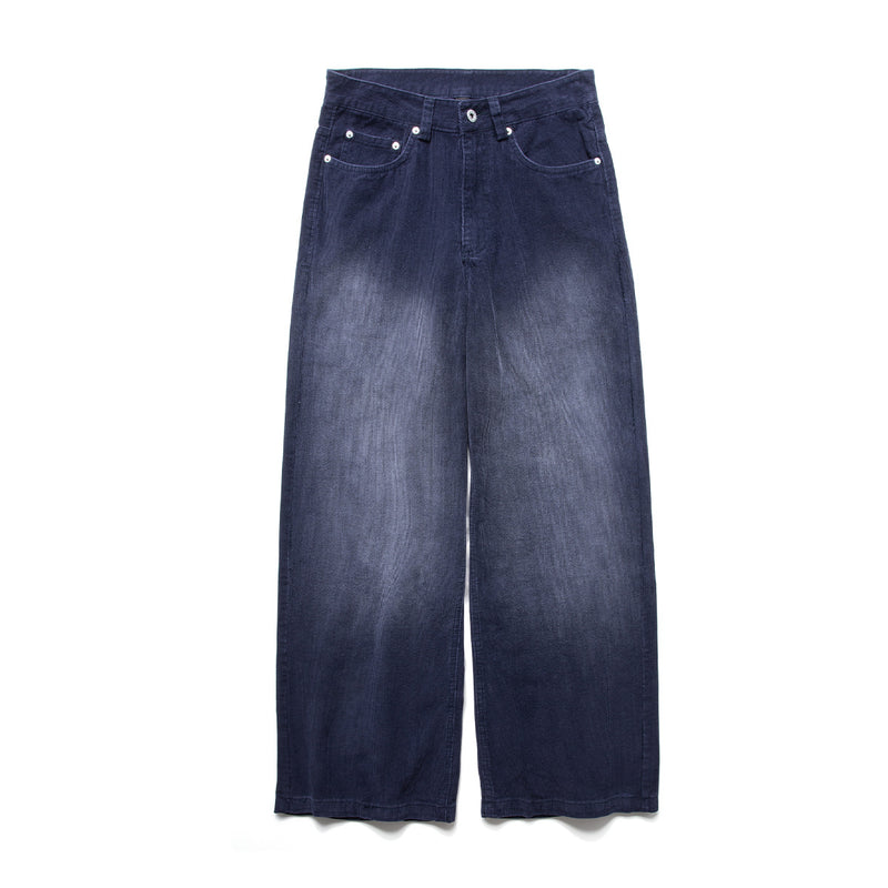 Baggy-Cordhose für Herren – Wide-Leg, gewaschen, Vintage, gerades Bein