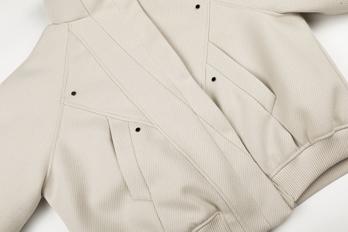 Men's Oversized Bomber Jacket with Sherpa Collar – Padded Winter Coat