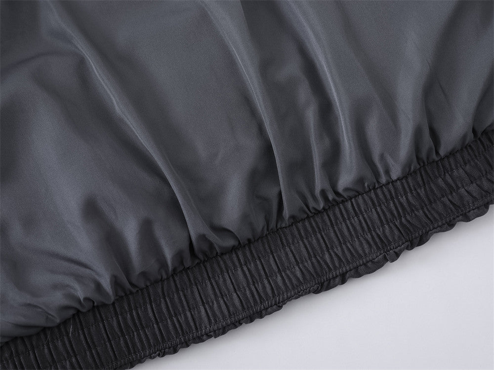 Oversized Stand-Collar Puffer Down Jacket – Men's Short Boxy Winter Coat