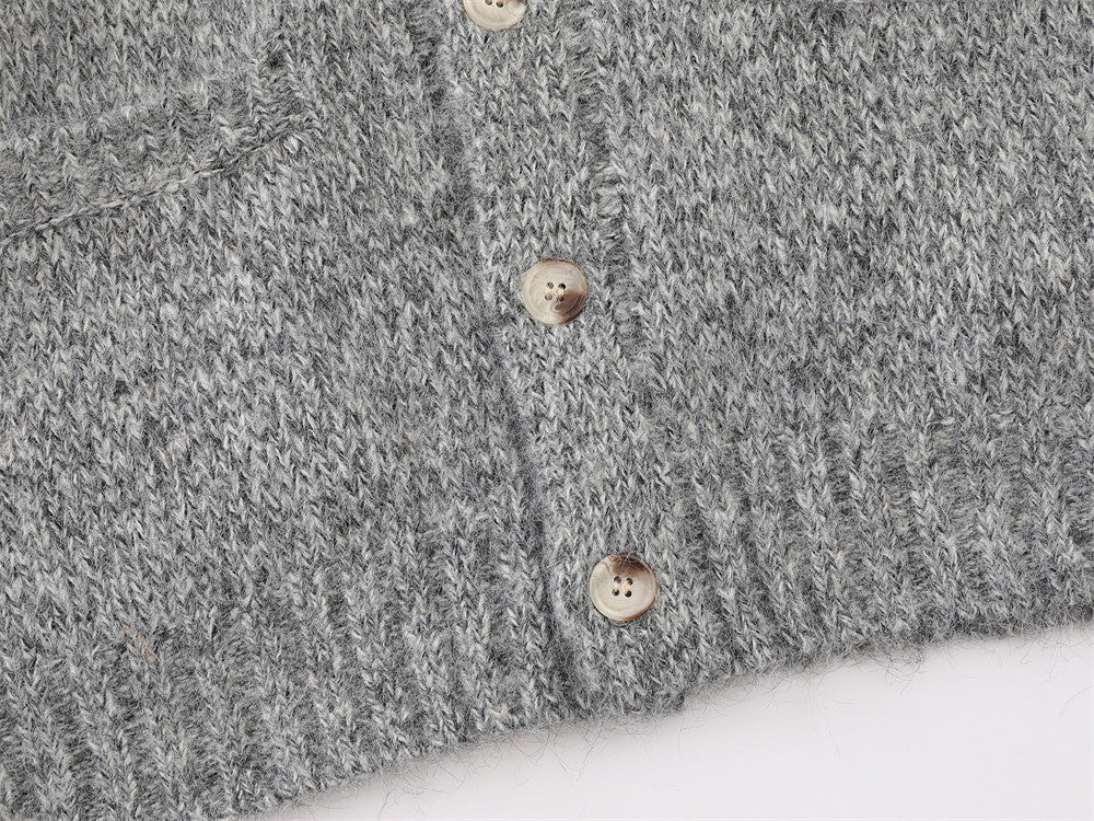 Shawl Collar Knit Cardigan Sweater – Relaxed Fit Button-Up