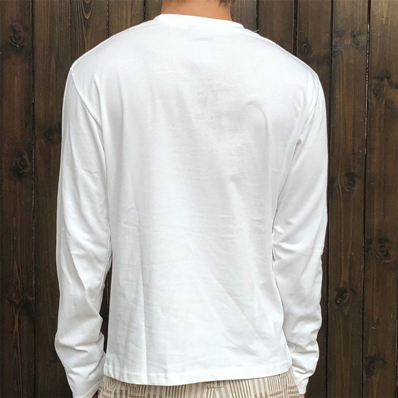 Men's Long-Sleeve Graphic T-Shirt with Fighter Jet Print – Relaxed Crew Neck