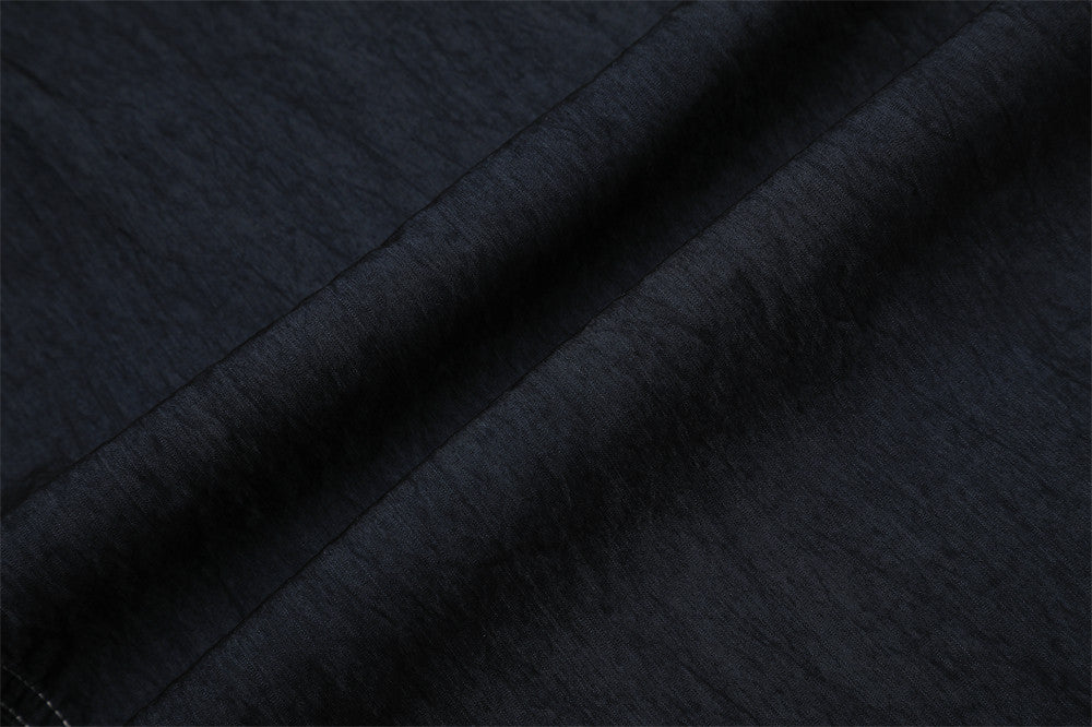 Wide-Leg Denim Pants with Contrast Stitching and Star Tack Details