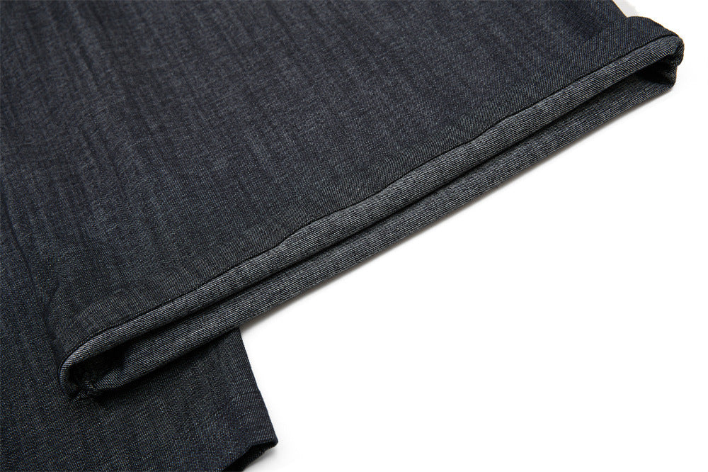 Wide-Leg Pleated Trousers – Men's Loose Fit Draped Floor-Length Pants