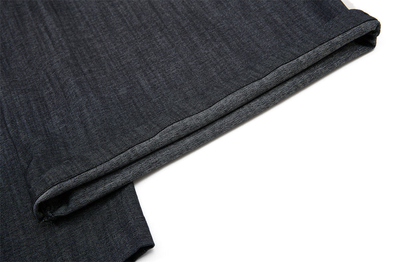 Wide-Leg Pleated Trousers – Men's Loose Fit Draped Floor-Length Pants