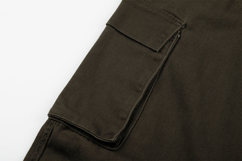 Wide-Leg Cargo Pants with Belt — Multi-Pocket Relaxed Fit