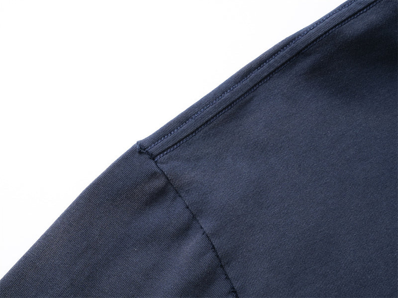 Langarmshirt mit 777-Zahlendruck – Used-Look-Rundhals-Streetwearshirt