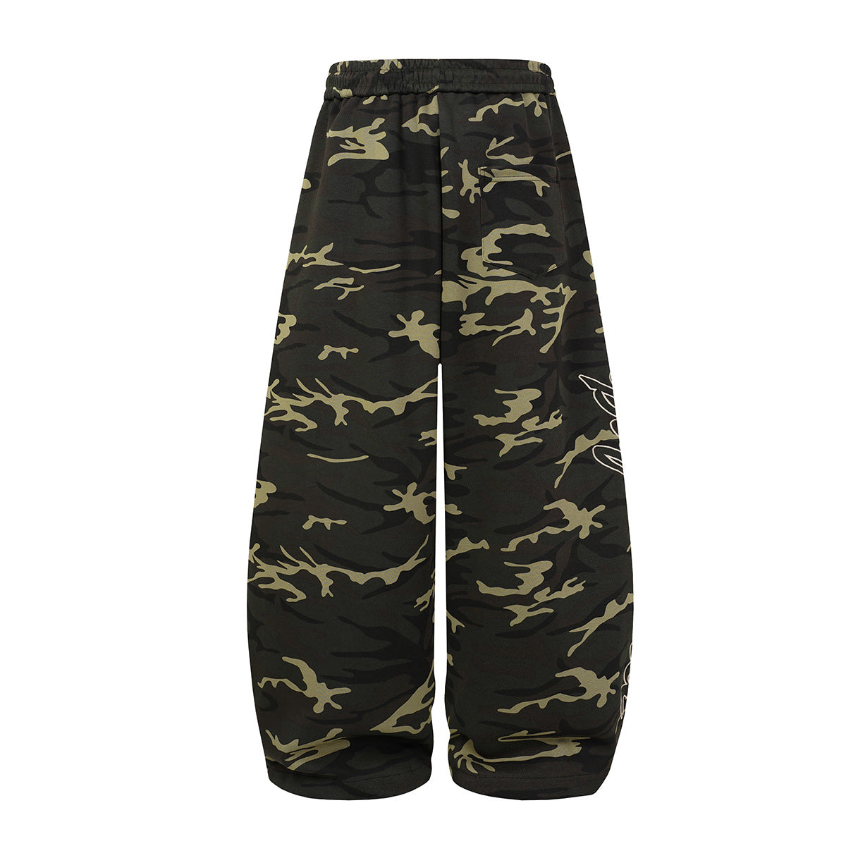Wide-Leg Camo Sweatpants – Baggy Streetwear Joggers with Drawstring Waist