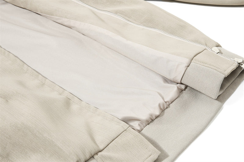 Blouson bomber à capuche – Coupe oversize zippée et tissu texturé