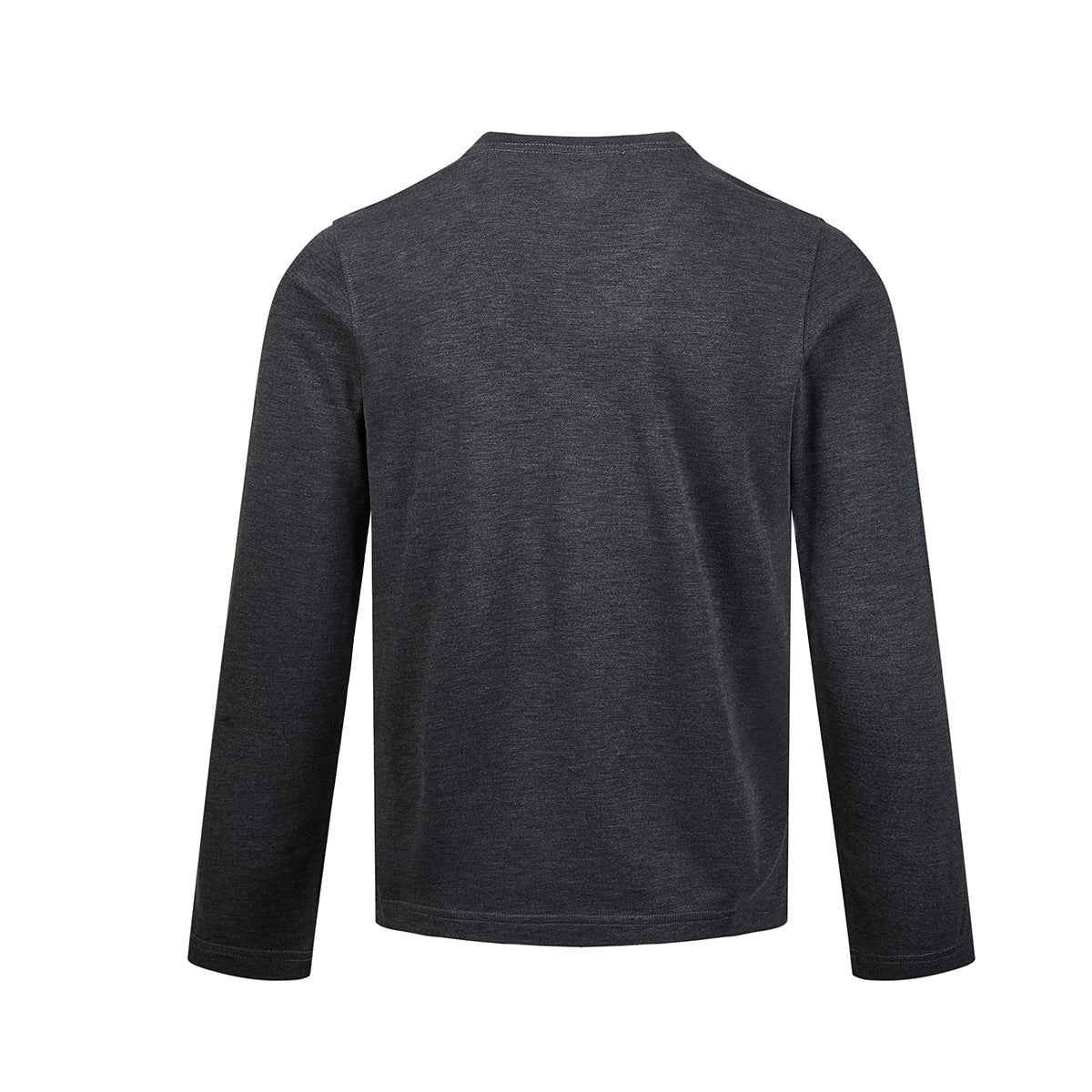 Men's Long Sleeve Crew Neck Shirt – Relaxed Fit Solid Tee