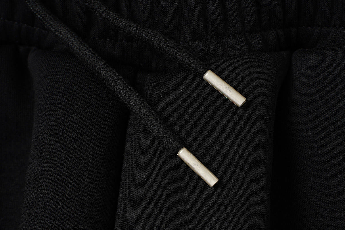 Wide Leg Sweatpants with Leopard Waistband & Pegasus Embroidery