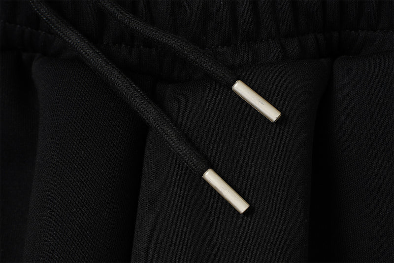 Wide Leg Sweatpants with Leopard Waistband & Pegasus Embroidery