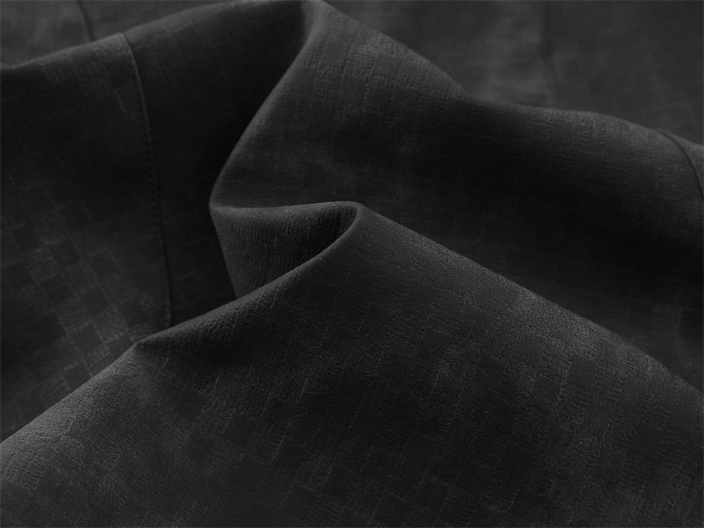 Herrenjacke mit dunkler Textur, Reißverschluss und dekonstruierter Panelnaht
