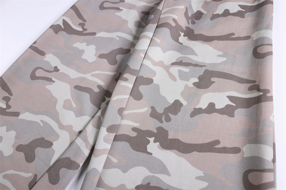 Camo Wide-Leg Sweatpants – Relaxed Fit Drawstring Joggers