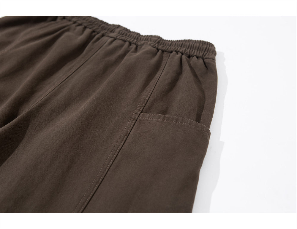 Wide Leg Cargo Pants Men – Loose Fit Pleated Drawstring Trousers