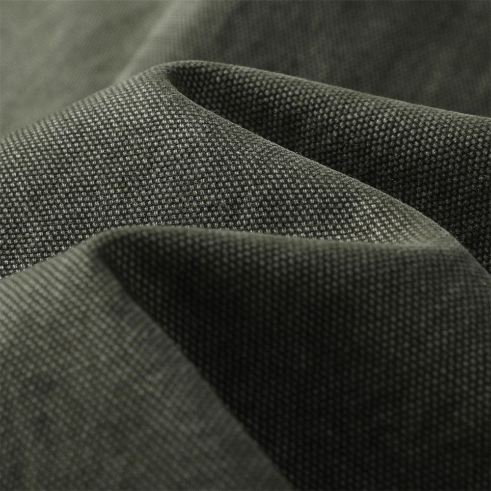 Vintage Washed Canvas Wide-Leg Utility Pants with Patch Pockets