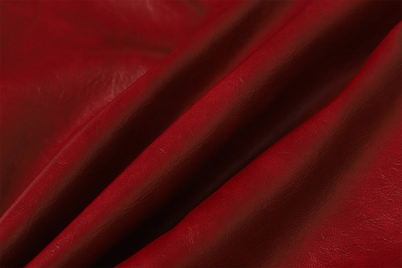 Wide-Leg Faux Leather Pants with Spiderweb Embossed Panels