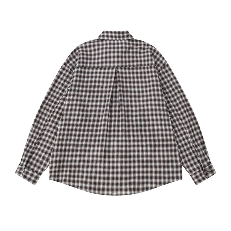 Men's Plaid Flannel Oversized Long-Sleeve Button-Down Shirt
