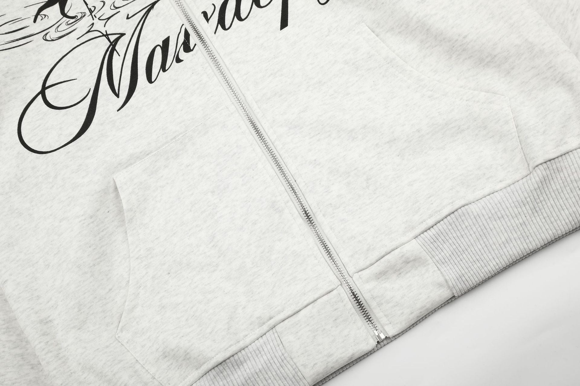 Sweat à capuche zippé à motif chat avec bordure en fausse fourrure