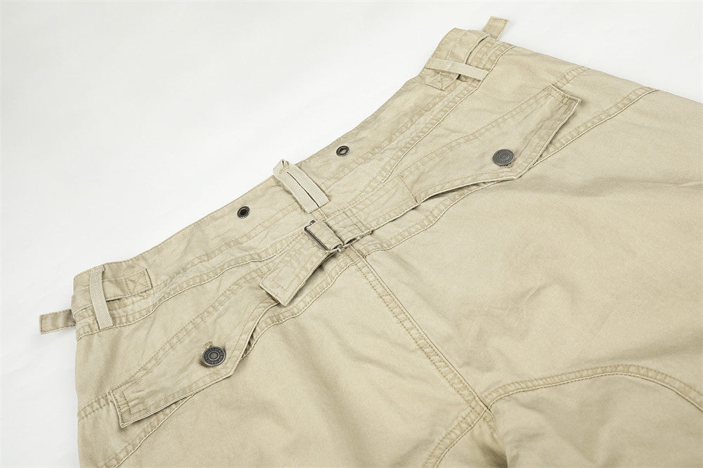 Wide-Leg Cargo Pants – Multi-Pocket Straight-Fit Workwear Trousers