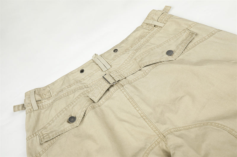 Wide-Leg Cargo Pants – Multi-Pocket Straight-Fit Workwear Trousers