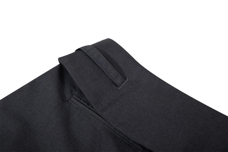 Wide-Leg Pleated Trousers with Fold-Over Waist & Drawstring