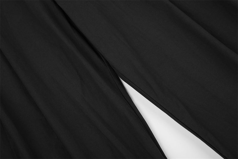 Wide-Leg Pleated Trousers – High-Street Drape Fit Pants