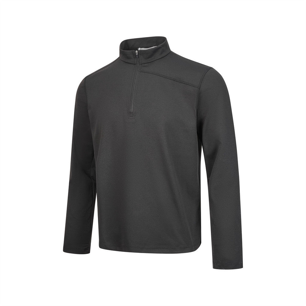 Men's Quarter-Zip Mock Neck Long Sleeve Shirt
